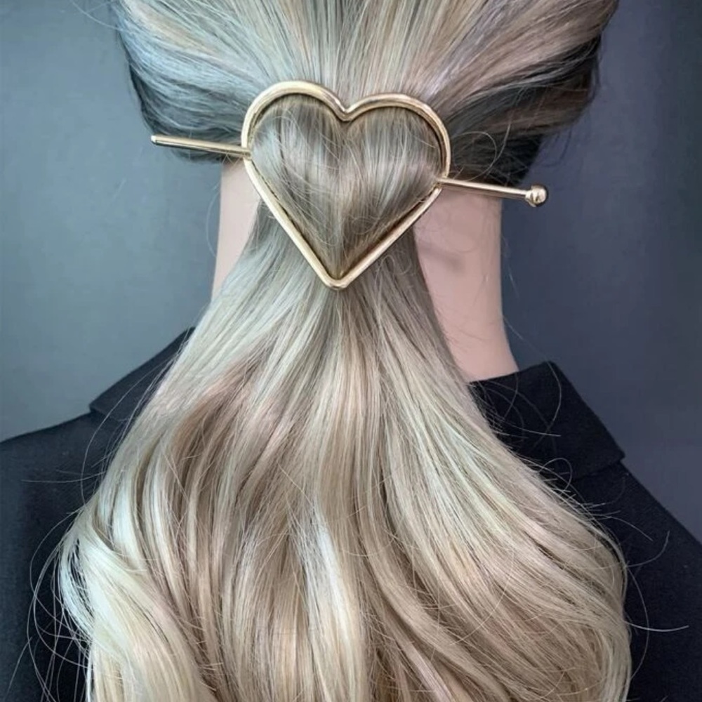 Vintage Style Minimalist Gold Metallic 2 Piece Hair Clip